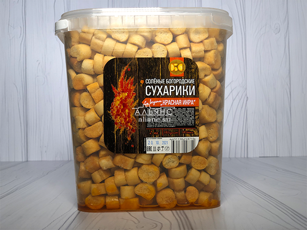 Сухарики с красной икрой в Южно-Сахалинске
