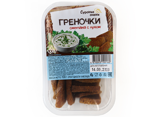 Сурские гренки Сметана с луком (100 гр) в Южно-Сахалинске