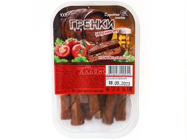 Сурские гренки Томат спайси (100 гр) в Южно-Сахалинске